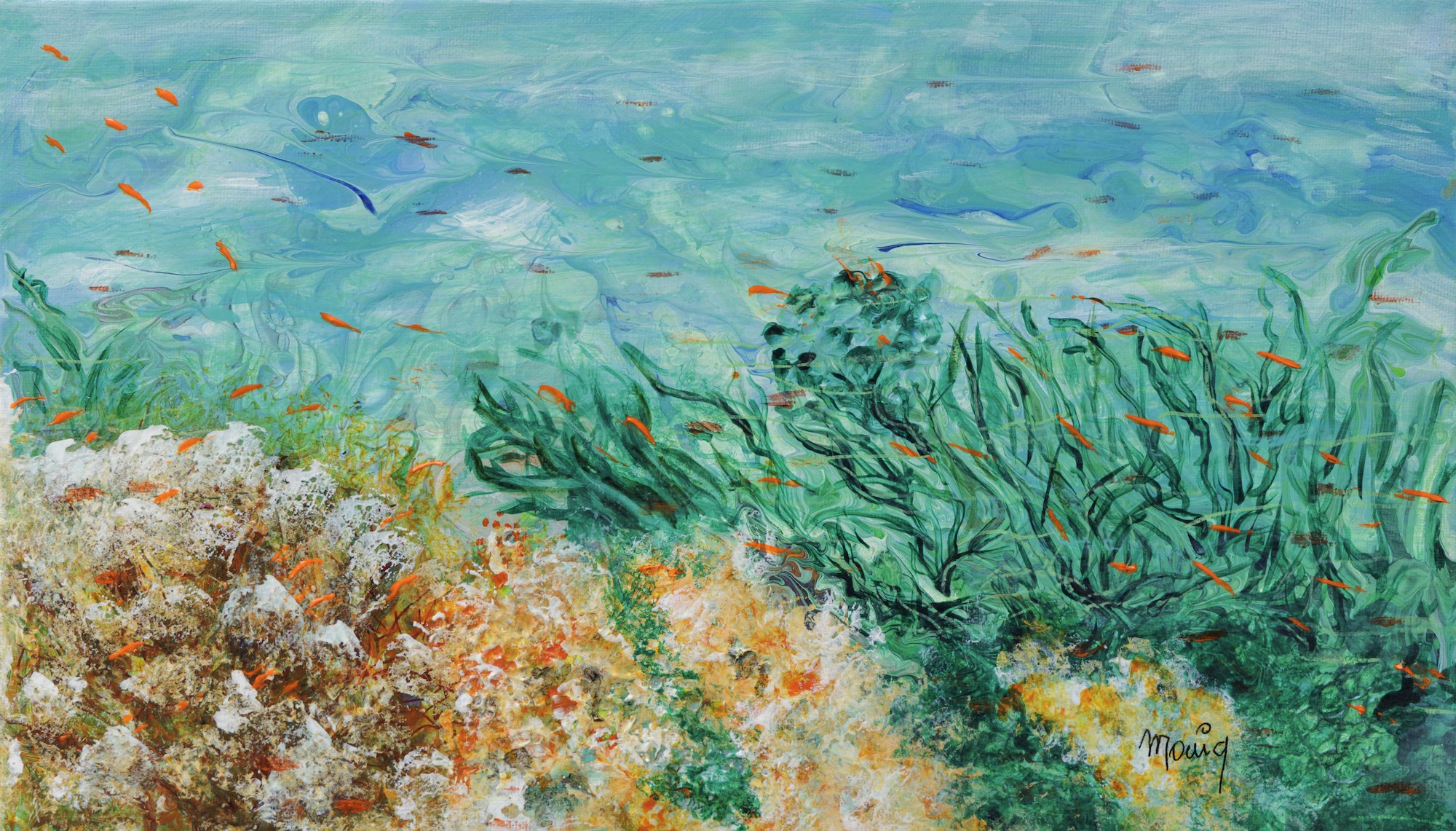 Moniq, Banc de poisson - série Paysage aquatique Moniq, Banc de poisson - série Paysage aquatique