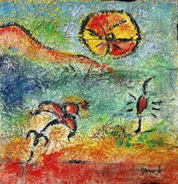 Peinture, La lune III, Cécile Girard