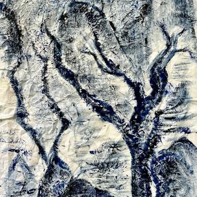 Gemälde, Paysage bleu, Cécile Girard