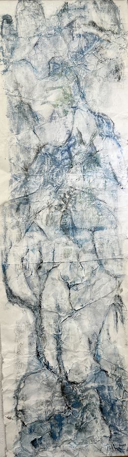 Peinture, Paysage en bleu, Cécile Girard