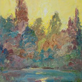 Peinture, Mysterious lake, Alisa Onipchenko-Cherniakovska