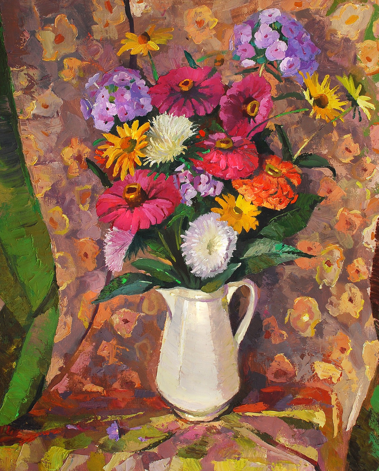 Egor Shvachunov, Still life with a white vase Egor Shvachunov, Still life with a white vase