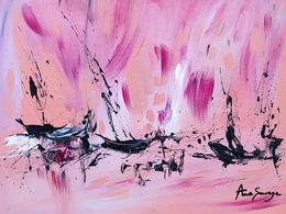 Gemälde, Rose horizon, Âme Sauvage