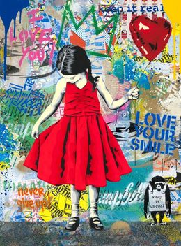 Peinture, Beautiful Girl - Red, Mr Brainwash
