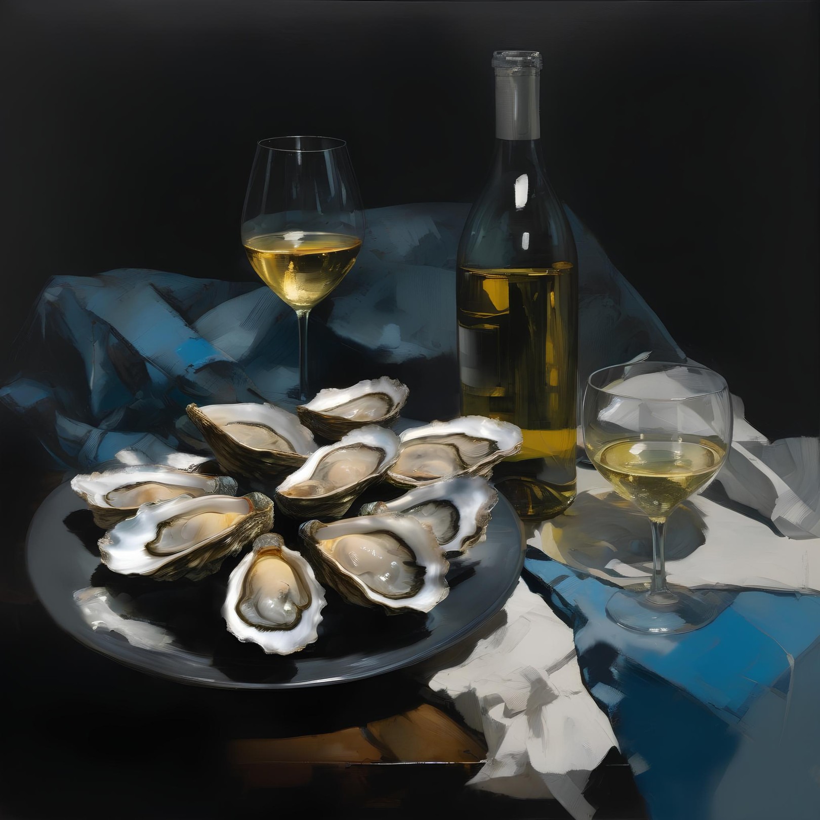Peter Simakov, Still life with oysters Peter Simakov, Still life with oysters