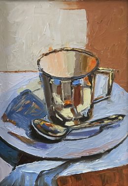 Gemälde, Gold coffee, tea cup, Schagen Vita