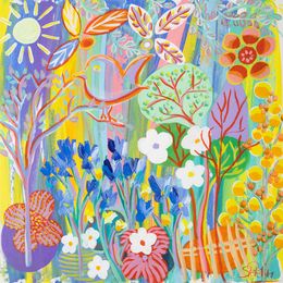 Painting, Hello printemps, Sophie Petetin