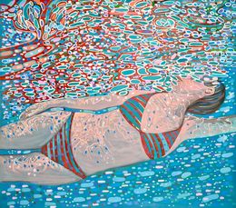 Peinture, Underwater Turquoise Red, Alexandra Djokic