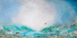 Painting, Calm forest, Cécile Erembert