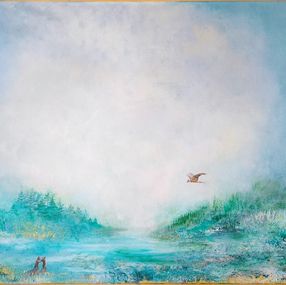Gemälde, Calm forest, Cécile Erembert