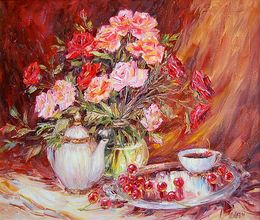 Gemälde, Cherry tea, Olga Artim