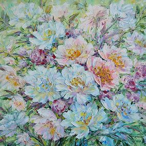Gemälde, Peonies. In the country, Olga Artim
