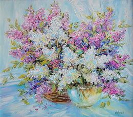 Gemälde, Lilac at the window, Olga Artim