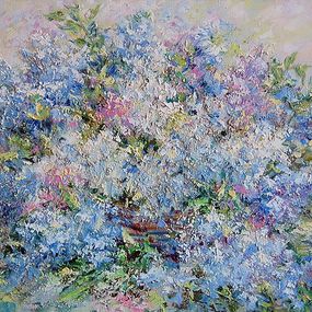 Gemälde, Cherries in a basket, Olga Artim