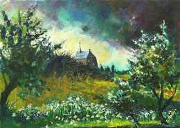 Peinture, An old chapel after the storm, Pol Ledent