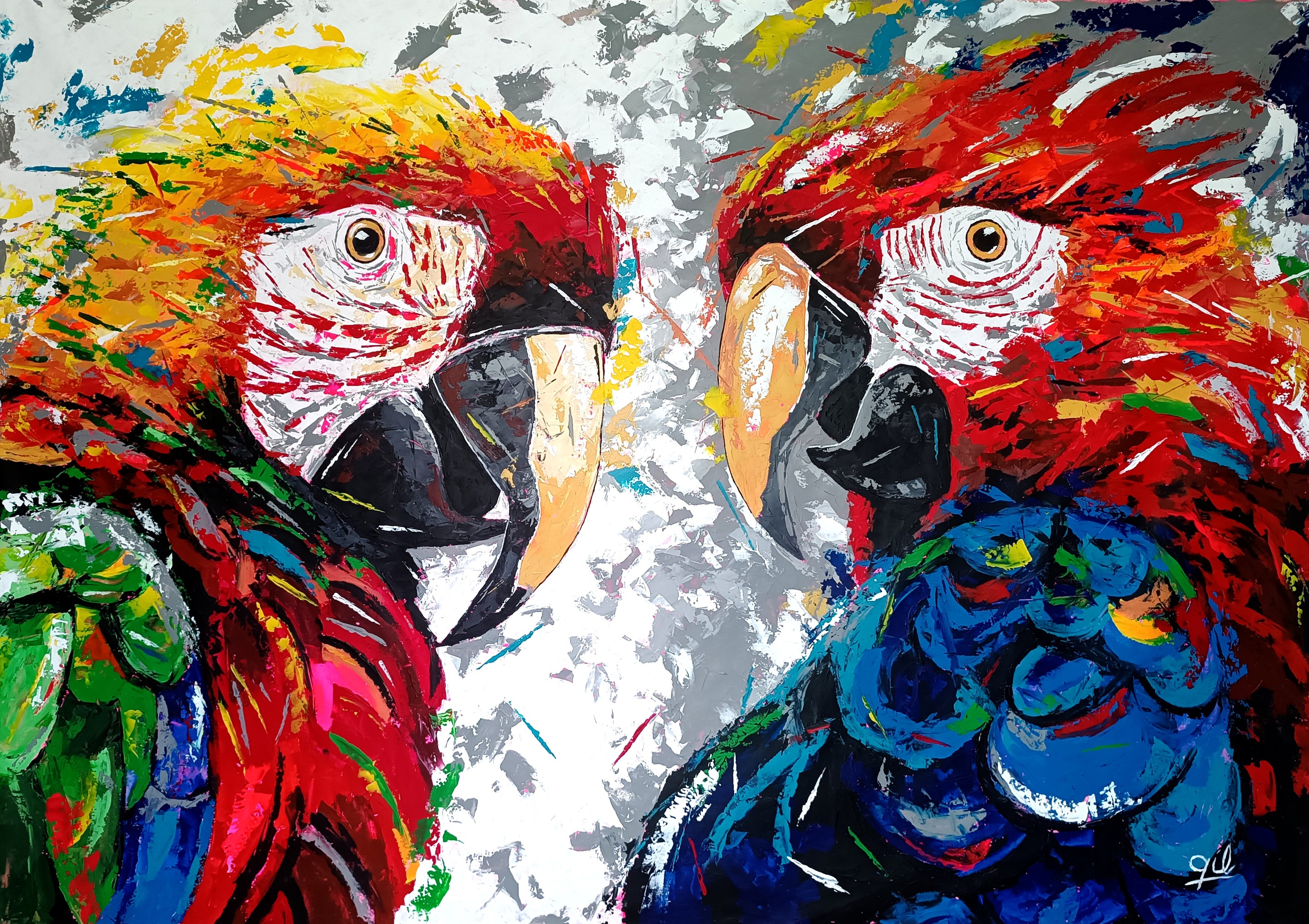 Gillian Brin, Colorful parrots Gillian Brin, Colorful parrots