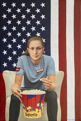 Gemälde, Portrait of a Soft Rebellion, Nataliya Bagatskaya