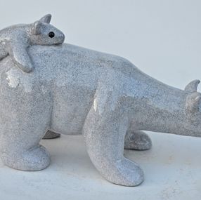 Sculpture, L'Ourse et son Ourson, Changzheng Zhu