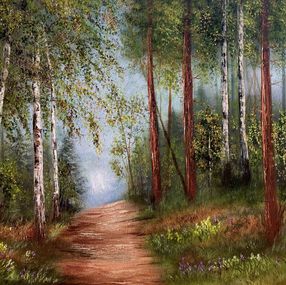 Gemälde, Birch Forest, Tanja Frost