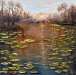 Painting, Golden Reflections, Tanja Frost