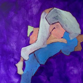 Peinture, The hug. You are not in anywhere Series, Brenda Sabbagh