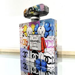 Sculpture, Bouteille Chanel n°5, l'amour fou, Patrick Cornée