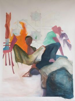 Peinture, The hug. You are not in anywhere Series (6), Brenda Sabbagh