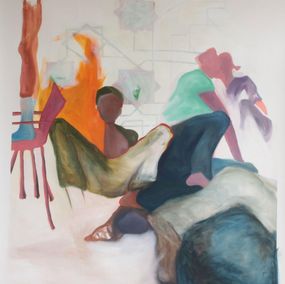 Gemälde, The hug. You are not in anywhere Series (6), Brenda Sabbagh
