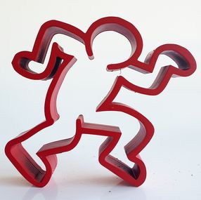 Skulpturen, Mini egyptian boy Haring red, SpyDDy