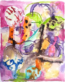 Gemälde, Composition en rose, Isabelle Marie