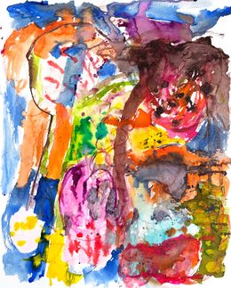 Gemälde, Composition en rose (1), Isabelle Marie