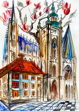 Dessin, Cathedral Dressed in Magnolia Blossom, Kirill Postovit