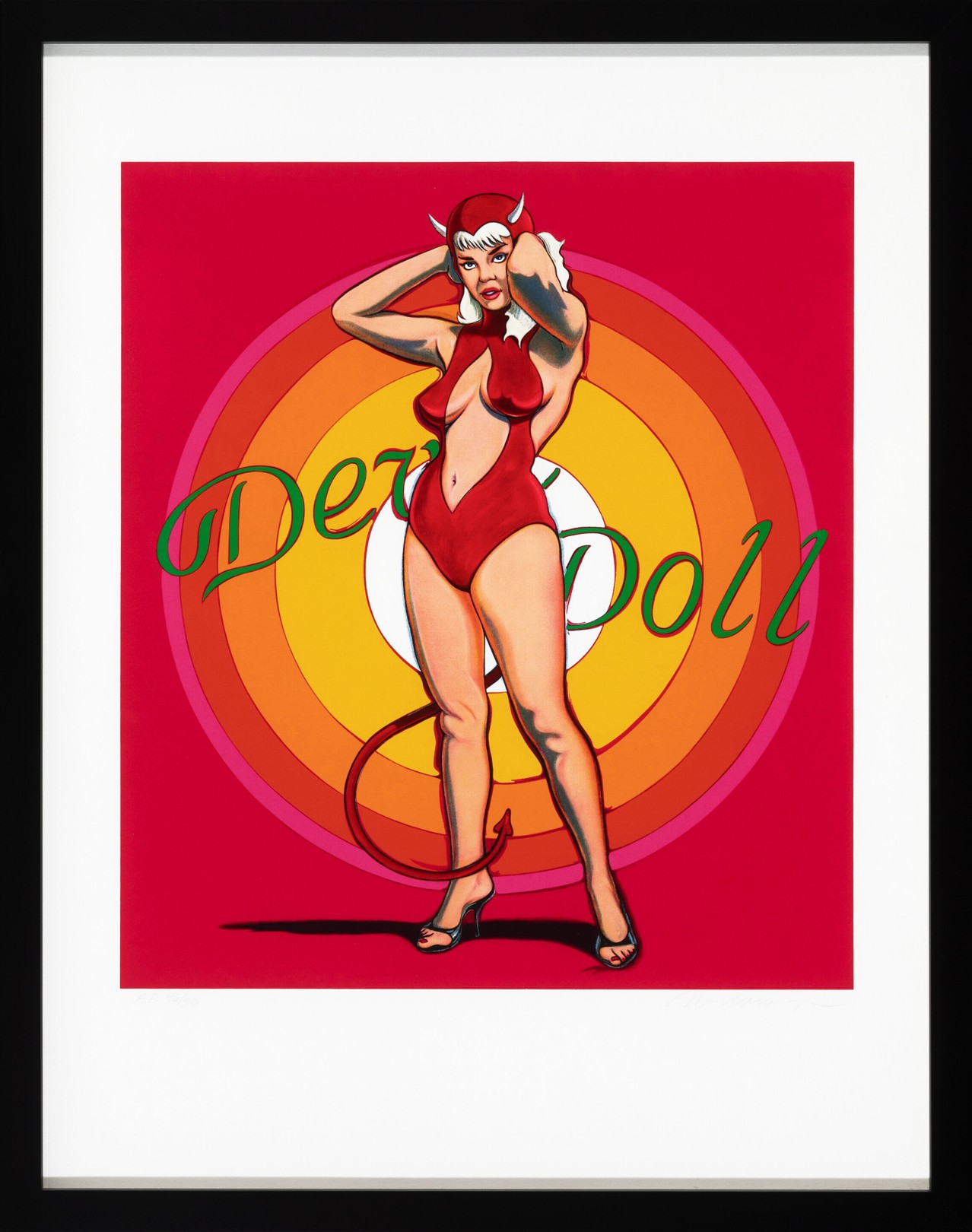 Mel Ramos, Devil Doll (Framed Hand Signed Lithograph) Mel Ramos, Devil Doll (Framed Hand Signed Lithograph)