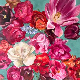 Painting, Bunch of flowers, Diana Timchenko