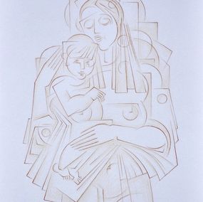 Fine Art Drawings, Mother with child, Alexander Valchev
