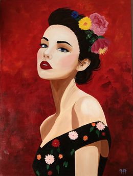 Painting, Rouge baisers, Françoise Augustine