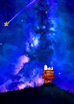 Print, Snoopy shooting star, Benny Arte
