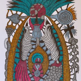 Fine Art Drawings, Madone, Evelyne Postic