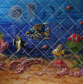 Gemälde, Blue planet, Ana Maria Kis