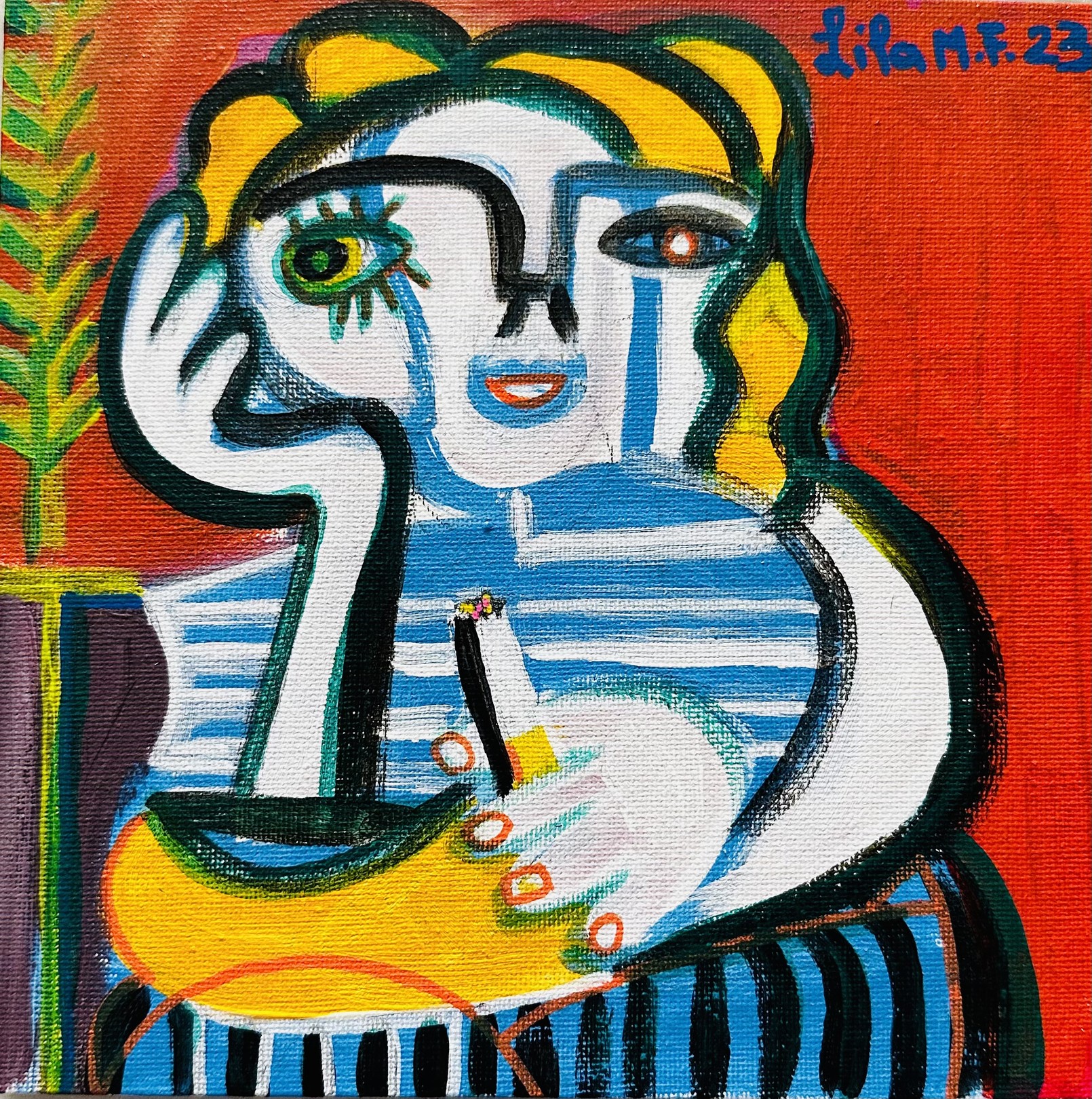 Lila Maroun Frem, La femme à la cigarette 1 Lila Maroun Frem, La femme à la cigarette 1