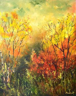 Painting, Whispers of autumn light, Pol Ledent