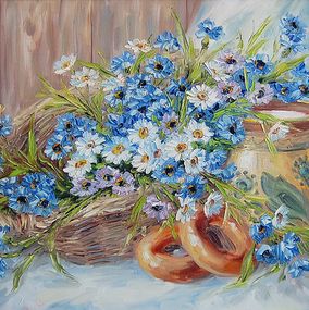 Gemälde, In the morning at grandma's, Olga Artim