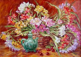 Painting, A bouquet of freesias, Olga Artim