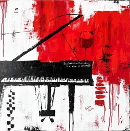 Painting, Soul Notes Unfold Slowly Like Wine in Warmth, Kristina Mallen