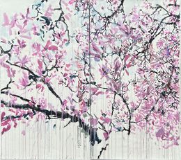 Gemälde, P25-70 Magnolias de mars, Yann Peron