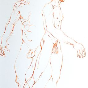 Fine Art Drawings, Nu d'homme, Elisabeth Cibot