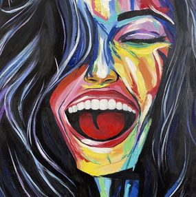 Gemälde, Happy woman, Alena Di Santo