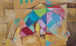 Gemälde, Mapa abstracto, Francisco Muñoz Tejeida