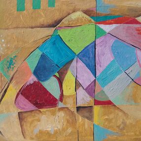 Gemälde, Mapa abstracto, Francisco Muñoz Tejeida