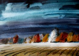 Painting, Cold fall, Egor Shvachunov